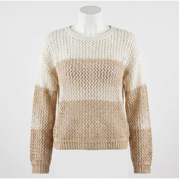 BELLA DAHL Sweaters - NEW BELLA DAHL relaxed drop shoulder sweater in khaki color block